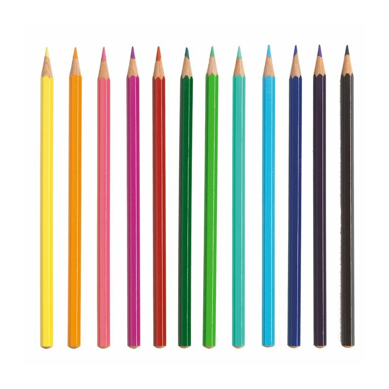 Tube mini crayons de couleur enfant