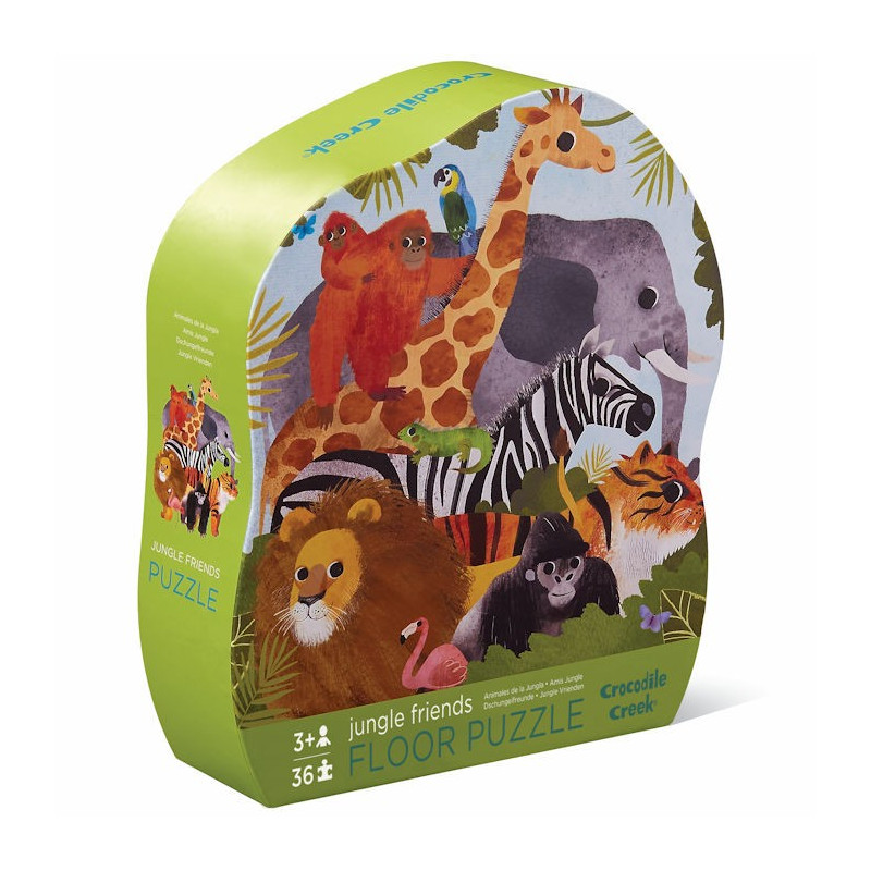 J.A.D.E - Puzzle Animaux De La Jungle - Jeu Educatif - Premiere Réfléxions  - 053316-50 Pièces - Multicolore - Carton - Design Français - Puzzle Enfant