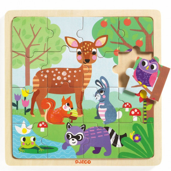 Puzzle animaux des bois et des champs - 1 u - Au Bois De Jane