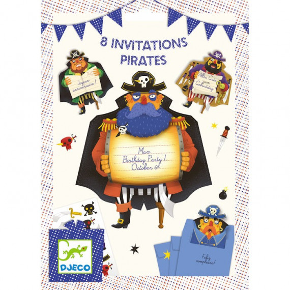 Cartes D Invitation Pirates Djeco 4784