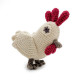 Hochet Poule en crochet en coton bio - Myum -The veggy toys