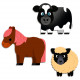 Gommettes autocollantes "Animaux de la ferme" Stickers pour enfants Djeco 56