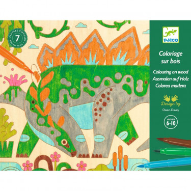 Coffret coloriage sur bois "Dino world" DJECO 8739