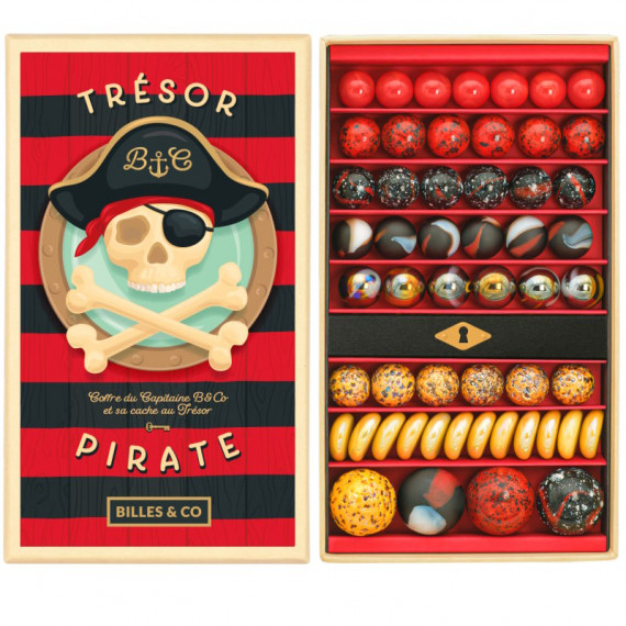 Grand coffret de billes "Trésor de pirate" Billes & Co