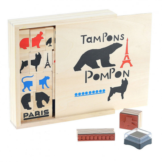 Coffret de tampons de l'artiste sculpteur Pompon VILAC 9105