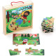 Coffret de 4 puzzles en bois "Le petit poucet" Ingela P. Arrhenius - VILAC 7631