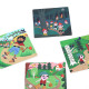 Coffret de 4 puzzles en bois "Le petit poucet" Ingela P. Arrhenius - VILAC 7631