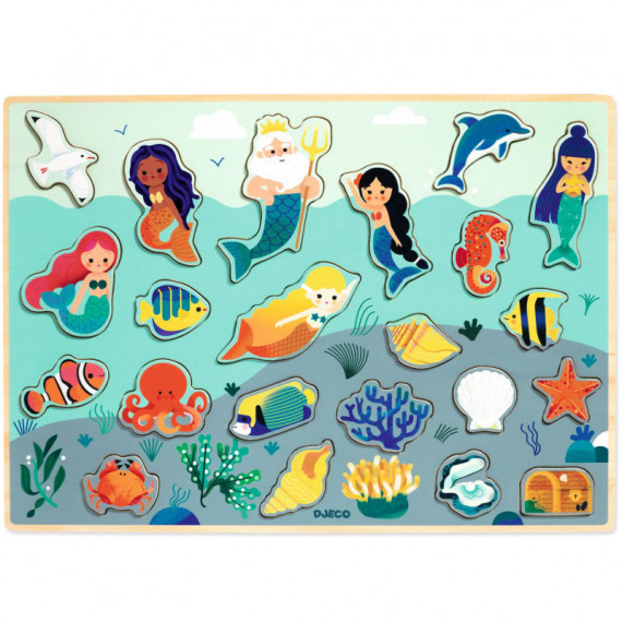 Puzzle en bois 'Puzzlo Sea' 22 pcs DJECO 1833