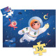 Un astronaute dans la lune, puzzle 36 pcs silhouette DJECO 7301