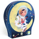 Un astronaute dans la lune, puzzle 36 pcs silhouette DJECO 7301