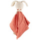 Doudou lapin en mousseline de coton rose corail SIGIKID 39925