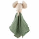 Doudou éléphant en mousseline de coton vert tilleul SIGIKID 39927