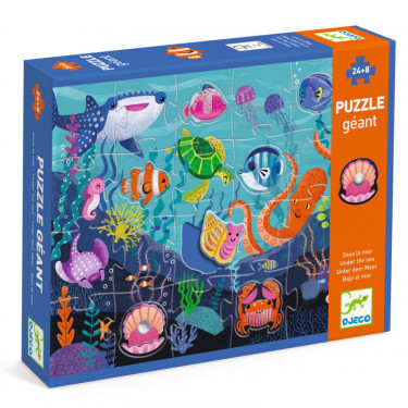 Puzzle géant "Sous la mer" 24 + 8 pièces DJECO 7166