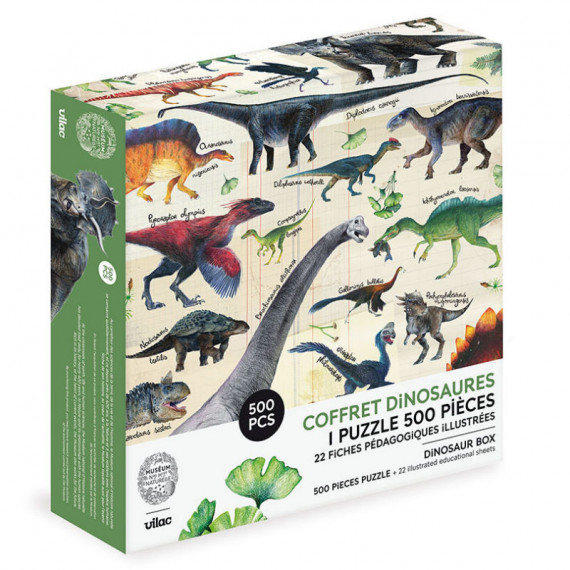 Puzzle dinosaures 500 pcs Muséum national Histoire naturelle VILAC 9625