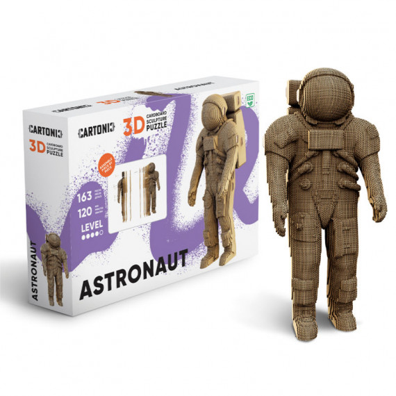 Puzzle sculpture 3D en carton - Astronaute - Cartonic