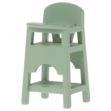 Chaise haute pour bébé souris Maileg - couleur vert menthe