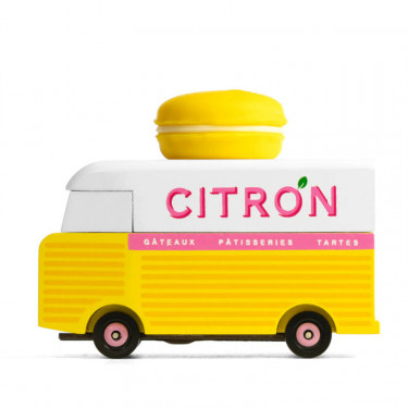 Macaron Van voiture Candylab TOYS - Jaune citron