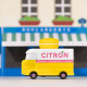 Macaron Van voiture Candylab TOYS - Jaune citron