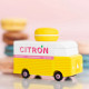 Macaron Van voiture Candylab TOYS - Jaune citron