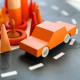 Voiture en bois Waytoplay orange "Back and Forth"