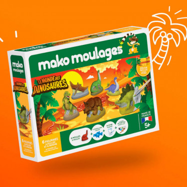 Mako Moulages Le monde des dinosaures, coffret 6 moules 39018