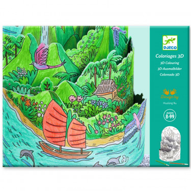 Coloriage 3D "Au sommet... de mon île" DJECO 8744