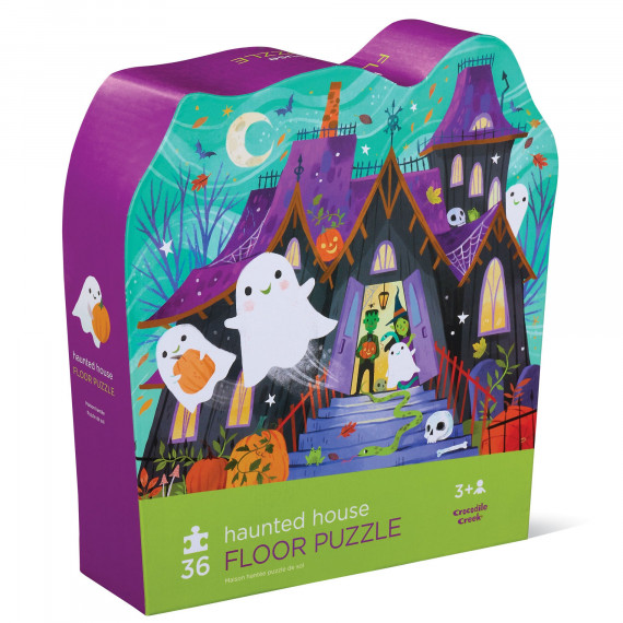 "Halloween - La Maison Hantée" Puzzle silhouette 36 pcs CROCODILE CREEK