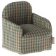 Fauteuil en tissu Vichy vert pour souris Maileg