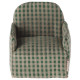 Fauteuil en tissu Vichy vert pour souris Maileg