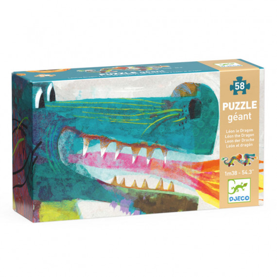 Léon le dragon, puzzle géant 36 pcs DJECO 7170