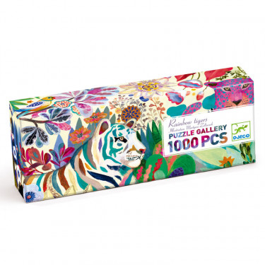 Puzzle 1000 pcs Rainbow tigers DJECO 7647