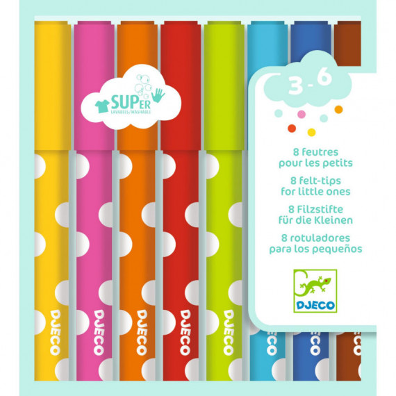 8 feutres pour les petits DJECO 9001