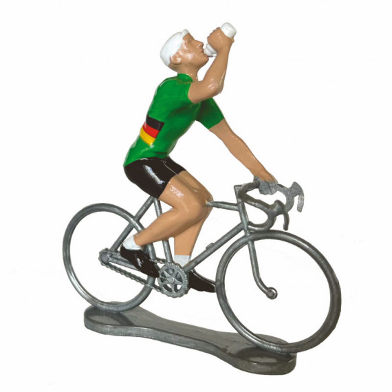 Figurine cycliste "assoiffé" maillot Allemagne _ Bernard & Eddy