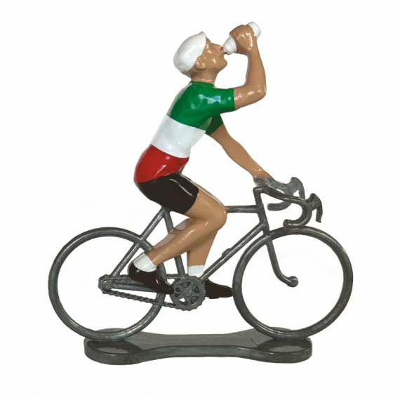 Figurine cycliste "assoiffé" maillot Italie _ Bernard & Eddy