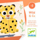 4 cubes puzzles en bois Wild & Co, DJECO 1904