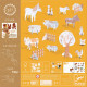 Kit animaux DIY "Ferme" DJECO 8000 Color. Assemble. Play