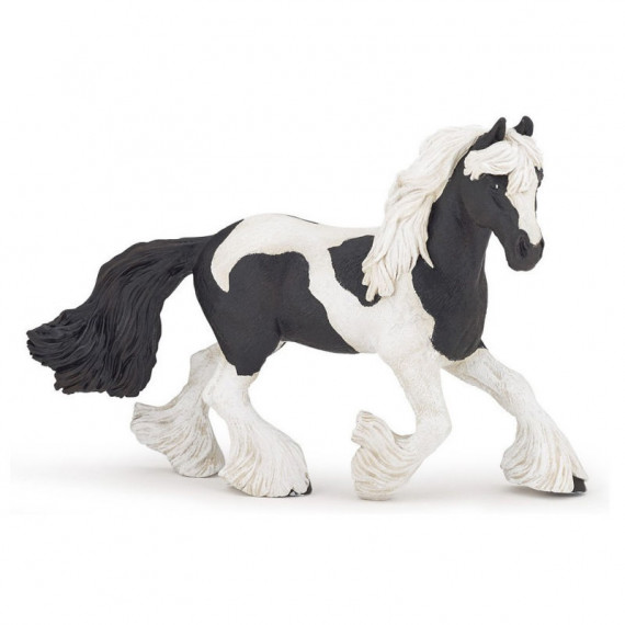 Cheval Cob noir et blanc, figurine PAPO 51550