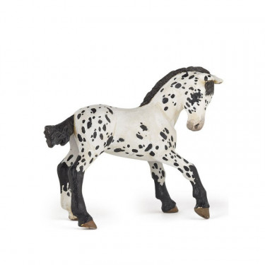 Poulain Appaloosa noir, figurine cheval PAPO 51540