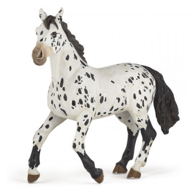 Cheval Appaloosa noir, figurine PAPO 51539