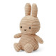 Peluche Miffy en velours côtelé beige 23cm