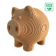 Puzzle sculpture 3D en carton - Tirelire cochon - Cartonic