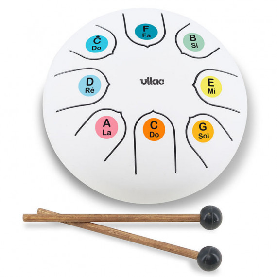 Tongue Drum blanc - Tambour en métal pour enfant VILAC 8379