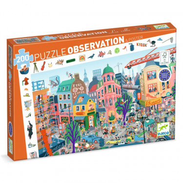 La ville - Puzzle observation 200 pcs DJECO 7515