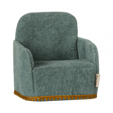 Fauteuil en velours pour souris Maileg - menthe