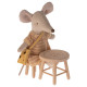 Ensemble table et tabouret miniatures pour souris Maileg